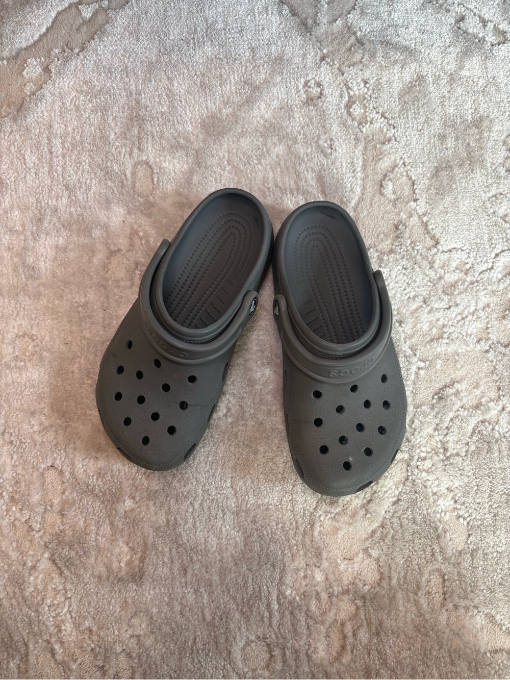 CROCS Charcoal Classic Clog - Women's Slip-On Mules